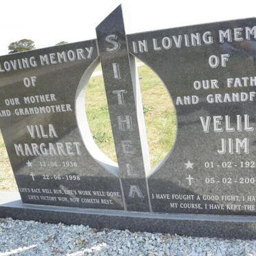 SITHELA Velile Jim 1920-2000 &amp; Vila Margaret 1936-1998