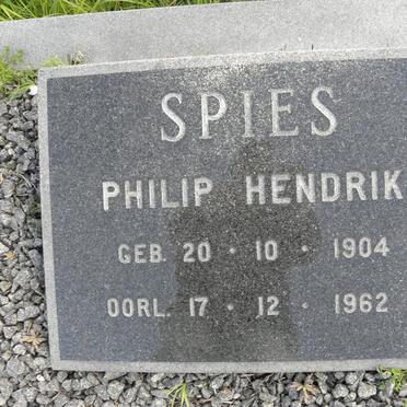 SPIES Philip Hendrik 1904-1962