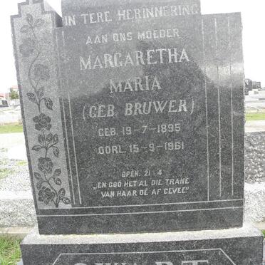SWART Margaretha Maria nee BRUWER 1895-1961