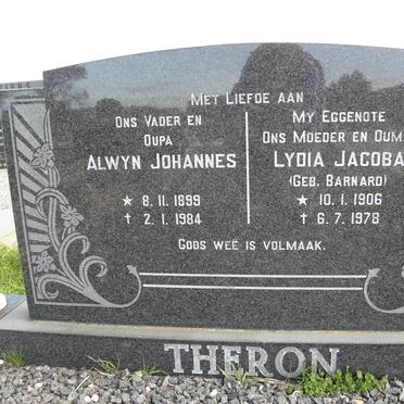 THERON Alwyn Johannes 1899-1984 &amp; Lydia Jacoba BARNARD 1906-1978