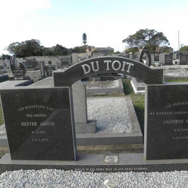 TOIT Jacobus Greeff, du 1899-1946 &amp; Hester Agnus 1901-1973