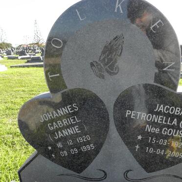 TOLKEN Johannes Gabriel 1920-1995 &amp; Jacoba Petronella GOUS 1924-2009