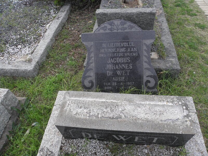 WET Jacobus Johannes, de 1907-1961