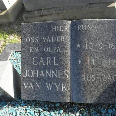 WYK Carl Johannes, van 1890-1971
