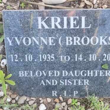 KRIEL Yvonne nee BROOKS 1935-2008