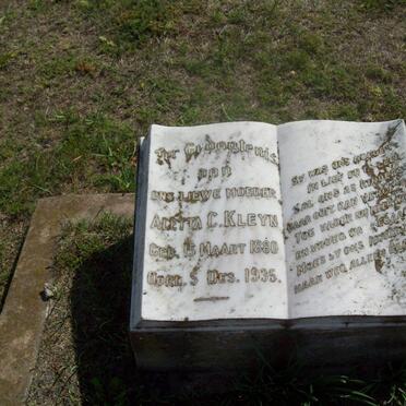 KLEYN Aletta C. 1880-1935