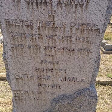 POWRIE Walter Thomas 1863-1934 &amp; Edith Mary Rosalie -1944