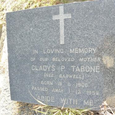 TABONE Gladys nee BARWELL 1906-1959