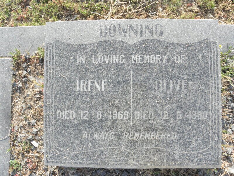 DOWNING Irene -1969 :: DOWNING Olive -1980
