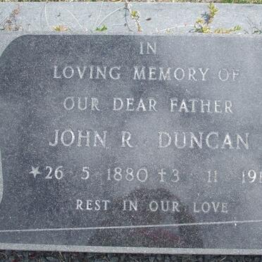 DUNCAN John R. 1880-1918