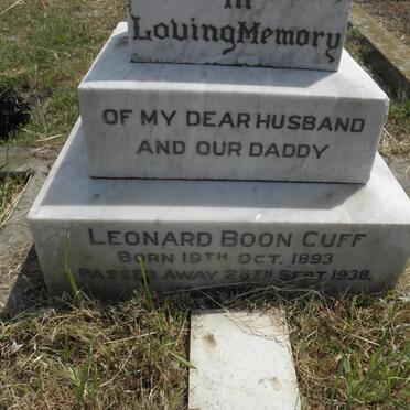 CUFF Leonard Boon 1893-1938