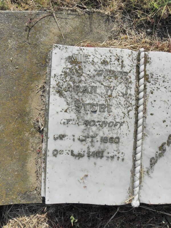 STORE Sarah W.J. nee BOSHOFF 1880-1949