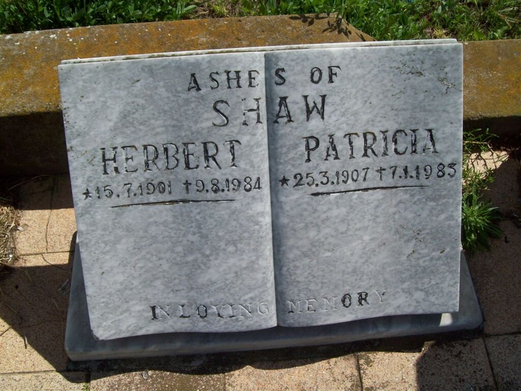 SHAW Herbert 1901-1984 &amp; Patricia 1907-1983