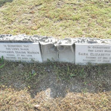 MARAIS Stephanus Esaias 1855-1929 &amp; Sara Elizabeth 1858-1928