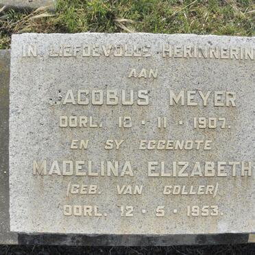 MEYER Jacobus -1907 &amp; Madelina VAN COLLER -1953