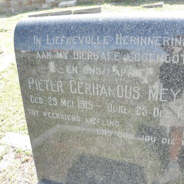 MEYER Pieter Gerhardus 1915-1949