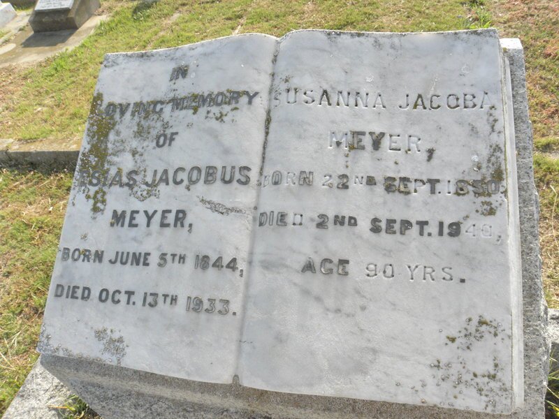 MEYER Esias Jacobus 1844-1933 &amp; Susanna Jacoba 1850-1940