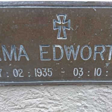 EDWORTHY Irma 1935-2001