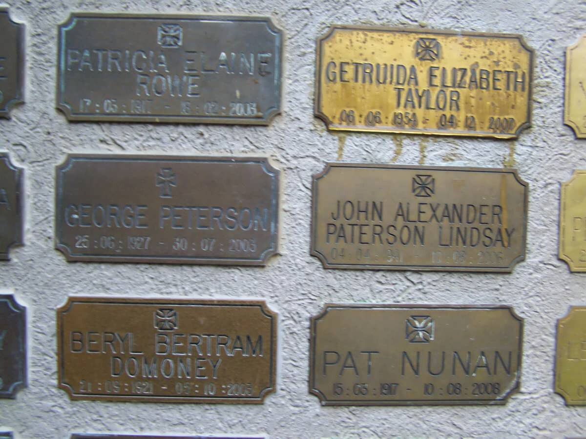 DOMONEY :: LINDSAY :: NUNAN :: PETERSON :: ROWE :: TAYLOR