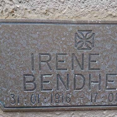BENDHEIM Irene D. 1916-2005