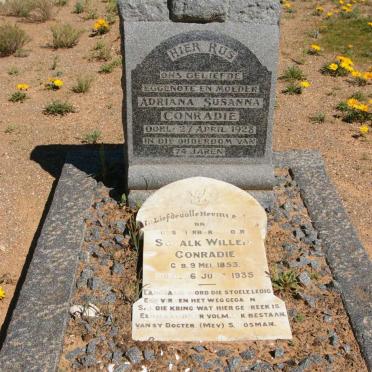 CONRADIE Schalk Willem 1853-1935 &amp; Adriana Susanna -1928