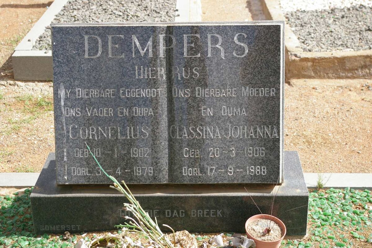 DEMPERS Cornelius 1902-1979 &amp; Classina Johanna 1906-1988