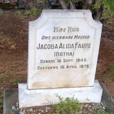 FAURE Jacoba Alida nee BOTHA 1840-1878