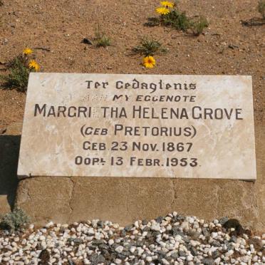 GROVE Margrietha Helena nee PRETORIUS 1867-1953