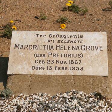 GROVE Margrietha Helena nee PRETORIUS 1867-1953