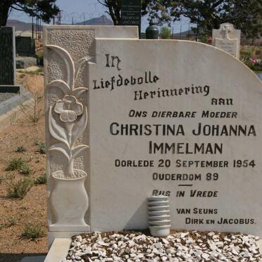 IMMELMAN Christina Johanna -1954