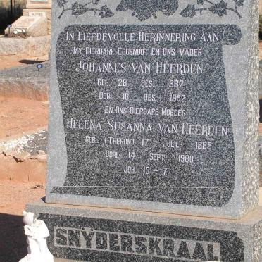 HEERDEN Johannes, van 1882-1952 &amp; Helena Susanna THERON 1885-1980
