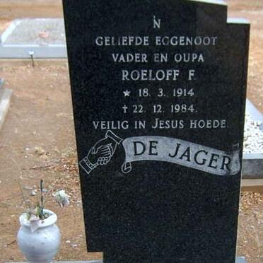JAGER Roeloff F., de 1914-1984