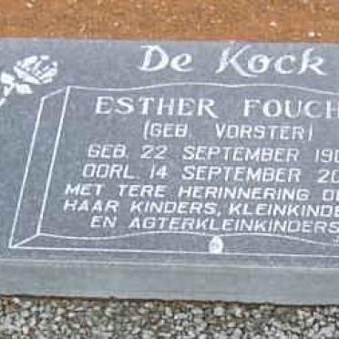 KOCK Esther Fouche, de nee VORSTER 1902-2001