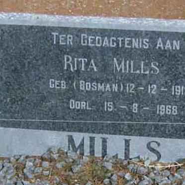 MILLS Rita nee BOSMAN 1913-1968