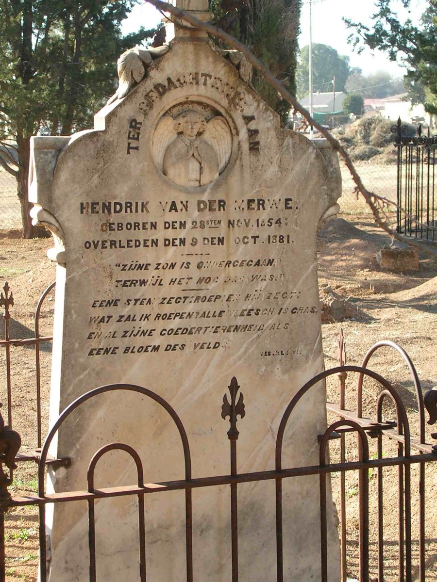 MERWE Hendrik, van der 1854-1881