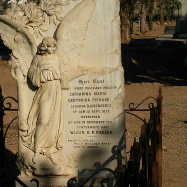 PIENAAR Catharina Maria Gertruida nee LIEBENBERG 1837-1911
