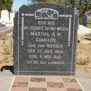 CONRADIE Martha A.W. nee VAN HEERDEN 1864-1943