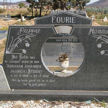 FOURIE Abraham Johannes Jacobus 1938-1992