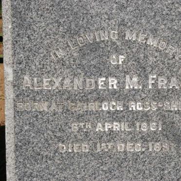 FRASER Alexander M. 1861-1897