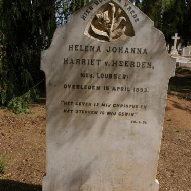 HEERDEN Helena Johanna Harriet, v. nee LOUBSER -1893 