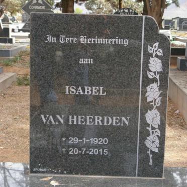 HEERDEN Isabel, van 1920-2015