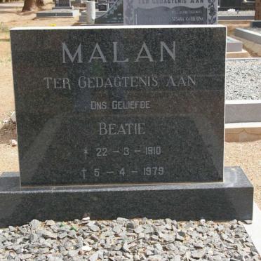 MALAN Beatie 1910-1979