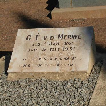 MERWE C.F., v.d. 1861-1931