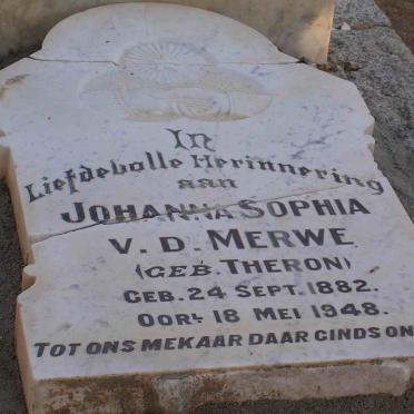 MERWE Johanna Sophia, v.d. nee THERON 1882-1948