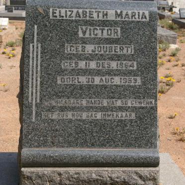 VICTOR Elizabeth Maria nee JOUBERT 1864-1959