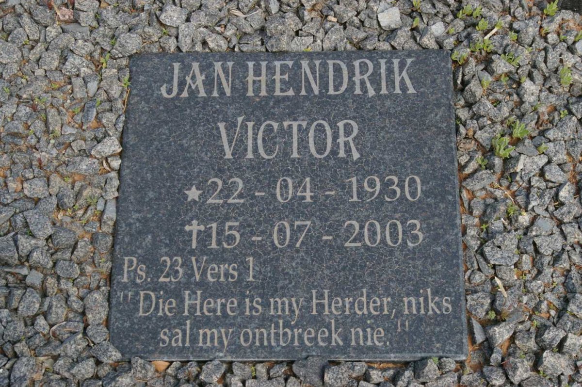 VICTOR Jan Hendrik 1930-2003