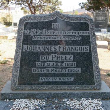 PREEZ Johannes Francois, du 1881-1955