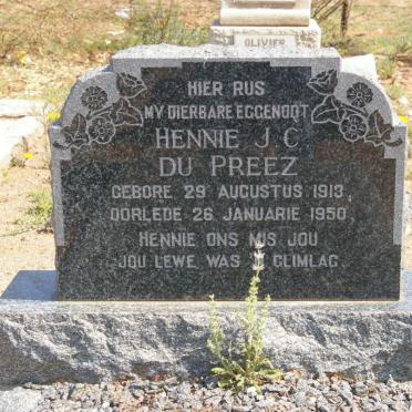 PREEZ Hennie J.C., du 1913-1950