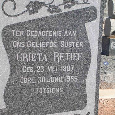 RETIEF Grieta 1887-1955