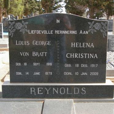 REYNOLDS Louis George von Bratt 1916-1979 &amp; Helena Christina 1917-2009